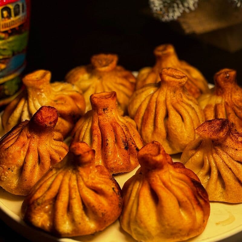 Хинкали с говядиной жареные